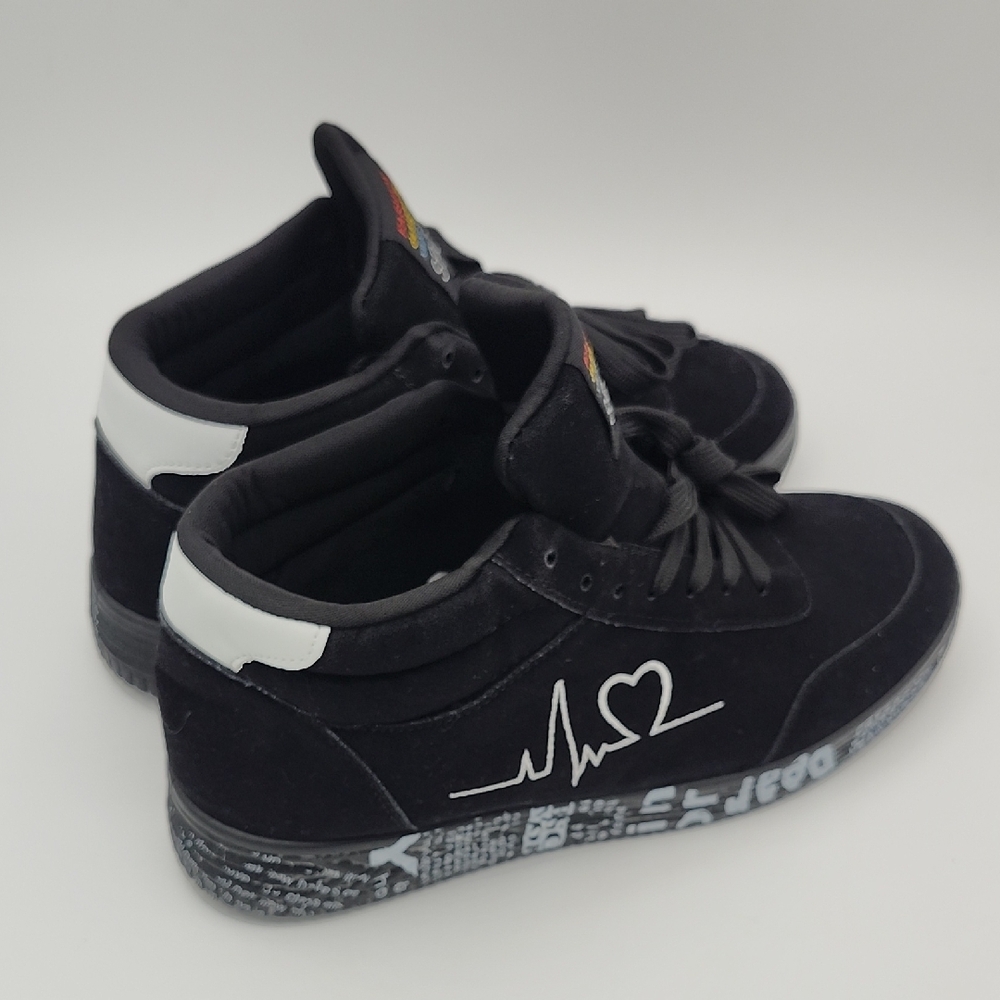Women's Black High-Top Sneakers - Picture 2 of 6
